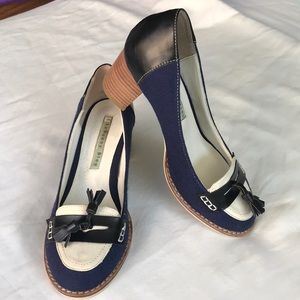 Le Bunny Bleu heeled penny loafers
